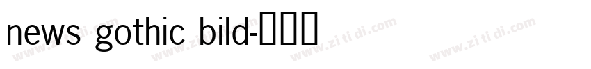 news gothic bild字体转换